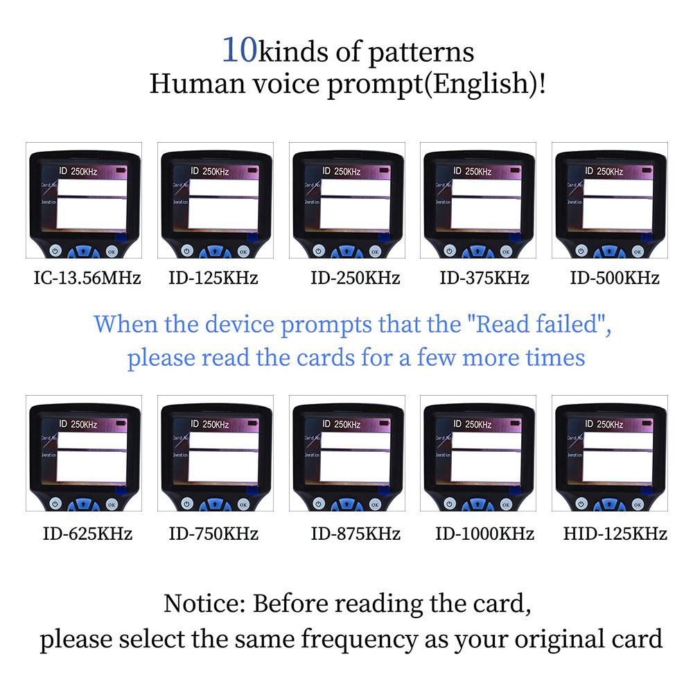 Handheld 10 Frequency RFID NFC - đánh giá và giá Nfc Card Reader