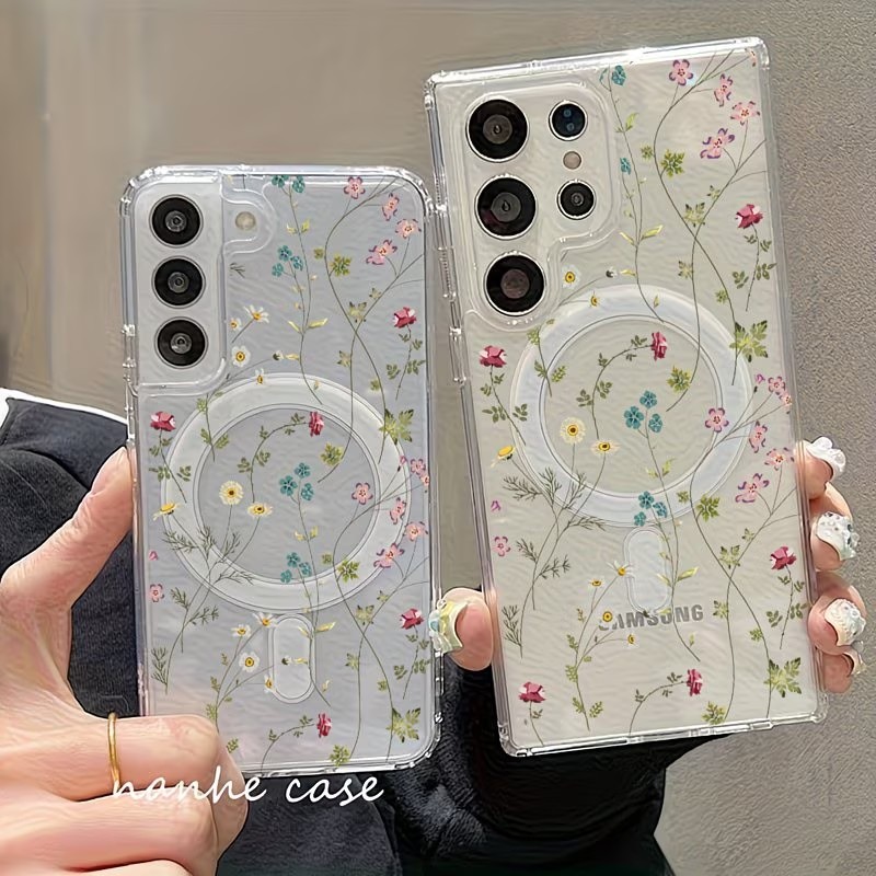 Floral Pattern Magnetic Phone  - đánh giá và giá Phone Accessories And Cases