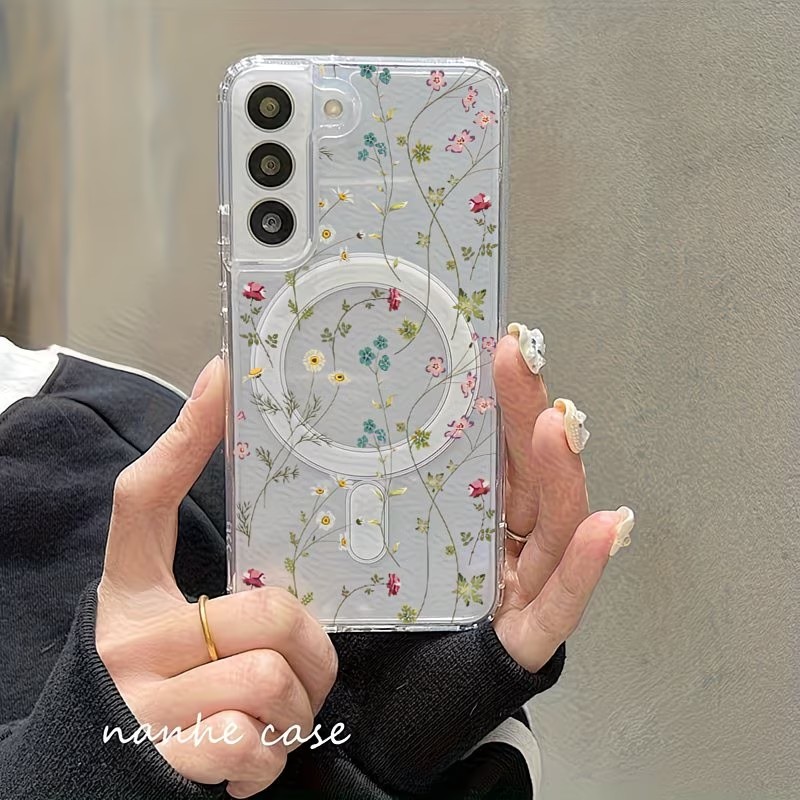 Floral Pattern Magnetic Phone  - đánh giá và giá Phone Accessories And Cases